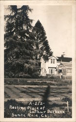 Resting Place of Luthur Burbank Postcard