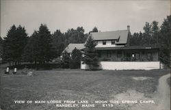 Main Lodge from Lake--Moon Tide Spring Camps Postcard