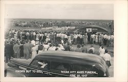 Mass Funeral, Texas City Disaster - June 22, 1947 Postcard