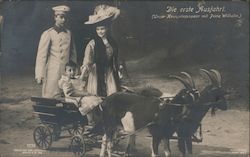 Prince Wilhelm with Goat Cart Postcard