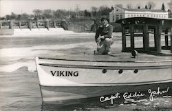 Man on Bow of The Viking--Capt. Eddie Boats, Ships Postcard Postcard Postcard