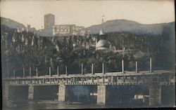 View of Bridge Overlooking City, Russia? Postcard Postcard Postcard