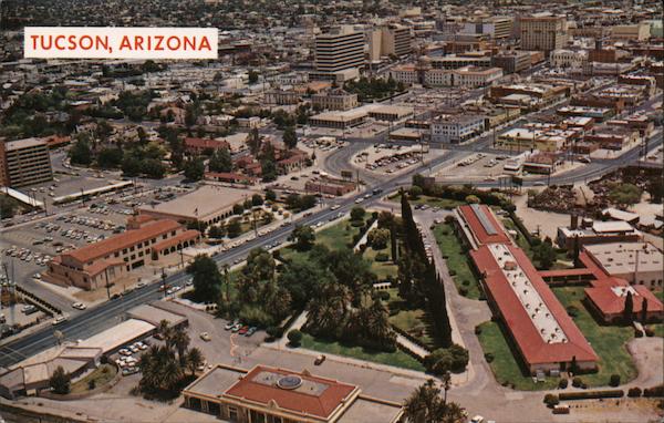 Aerial View of Tucson, Arizona Postcard