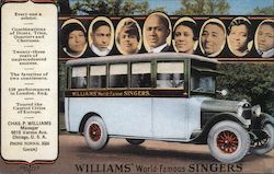 Williams' World-Famous Singers (Reproduction) Postcard