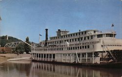 The Stern-Wheeler Mississippi River Steamboat "Gordon C. Greene" At The Levee At Hannibal, Missouri Postcard