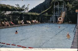 Swimming Pool at Fujiya Hotel, Miyanoshita Spa, Japan Postcard Postcard Postcard