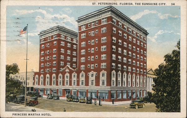 Princess Martha Hotel St. Petersburg, FL Postcard