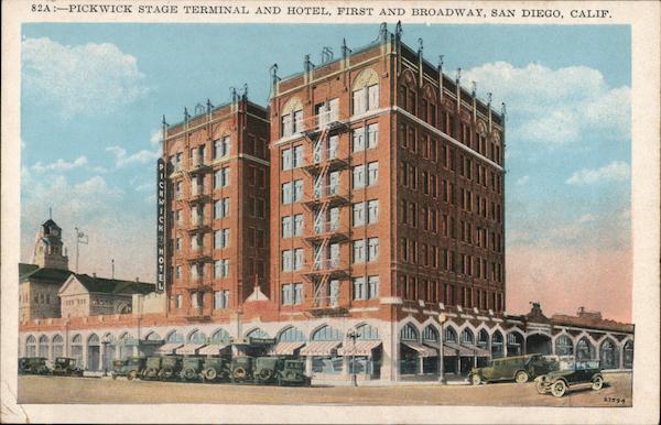 Pickwick Stage Terminal and Hotel, First and Broadway San Diego, CA ...