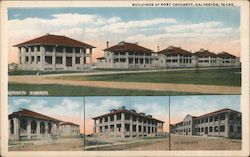 Buildings at Fort Crockett Postcard