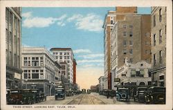 Third Street, Looking East Tulsa, OK Postcard Postcard Postcard