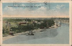 Cameron River Scene in Oil Fields Tulsa, OK Postcard Postcard Postcard