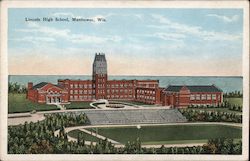 Lincoln High School Manitowoc, WI Postcard Postcard Postcard