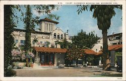 Court, Glenwood Mission Inn Postcard