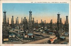 Oil Fields at Signal Hill Long Beach, CA Postcard Postcard Postcard