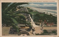 East Ocean Avenue and Beach Postcard