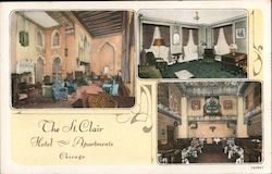 The St. Clair Hotel Apartments Chicago, IL Postcard Postcard Postcard