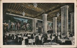 Cafe, Hotel St. Francis Postcard