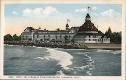 Hotel Del Coronado from Breakwater Postcard