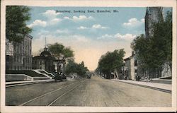 Broadway Looking East Postcard