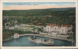 Grounds of the Deering Villa Postcard