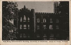 East Wing, Administration Building, University of Oklahoma Postcard