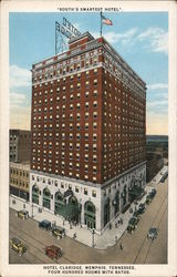 Hotel Claridge - The South's Smartest Memphis, TN Postcard Postcard Postcard