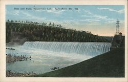 Dam and Falls, Taneycomo Lake Springfield, MO Postcard Postcard Postcard