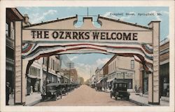 Campbell Street - Ozarks Welcome Springfield, MO Postcard Postcard Postcard