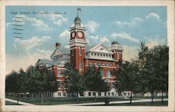 High School Building Bartlesville, OK Postcard Postcard Postcard