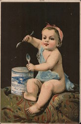 Baby with Eagle Brand Condensed Milk Trade Card