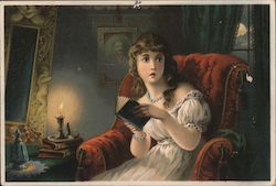 The Ghost Story, by Artist R.W. Buss for Dr. Jayne's Tonic Trade Cards Trade Card Trade Card Trade Card