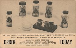 Henry Bruce Company Advertisement - Scientifically Superior Products California Advertising Postcard Postcard Postcard