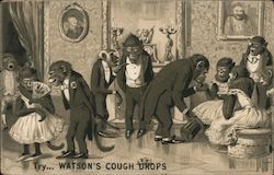 Try...Watson's Cough Drops - Monkeys Advertising Postcard Postcard Postcard