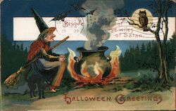 Halloween Greetings Beware Of Ye Wiles Of Satan Postcard