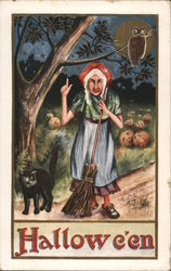 Hallowe'en Halloween Postcard Postcard Postcard