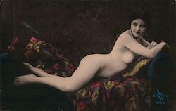 Nude Woman Lounging Postcard