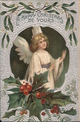 A Happy Christmas Be Yours Angels Ellen Clapsaddle Postcard Postcard Postcard