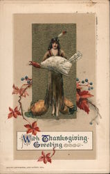 With Thanksgiving Greetings Postcard