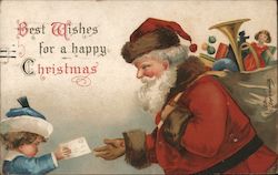 Best Wishes For A Happy Christmas Postcard