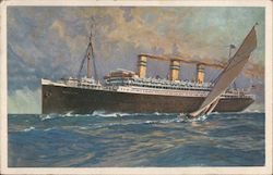 United American Lines Inc. On Board The Triple-Screw Steamer "Resolute" Steamers Postcard Postcard Postcard