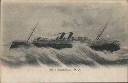 SS "Mongolia" P.O. Steamers Postcard Postcard Postcard