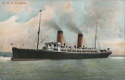 R.M.S. Lucania Steamers Postcard Postcard Postcard