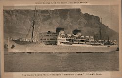 Union-Castle Line to South and East Africa, The Union-Castle Mail Motorship "Warwick Castle" 20,445 Tons Postcard