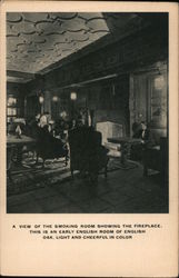 Smoking Room of the S.S. Leviathan Postcard