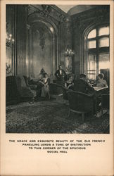 Social Hall Onboard The S.S. Leviathan Postcard