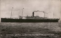 S.S. Arabic, White Star Line Postcard