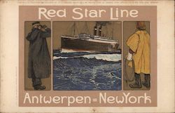 Red Star Line Antwerpen-New York Postcard Postcard Postcard