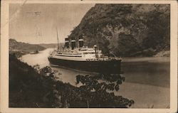 The "Belgenland" Is The Largest Merchant Vessel Yet To Pass Through This Great Connection Link Postcard