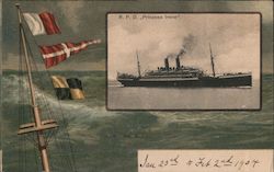 R.P.D. "Prinzess Irene" Steamers Postcard Postcard Postcard