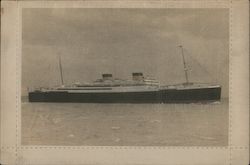 Steamer at Sea Postcard